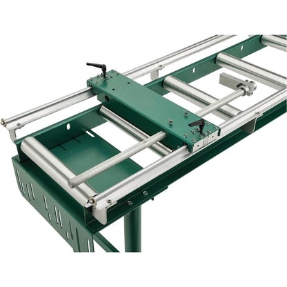 14" x 118" Heavy-Duty Roller Table with Work Stop