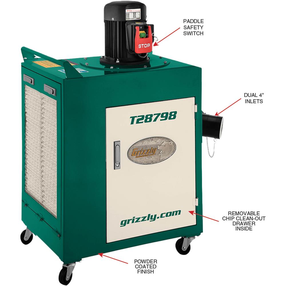 1-1/2 HP Metal Dust Collector