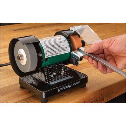 3" Variable-Speed Mini Benchtop Grinder/Buffer with Rotary Shaft