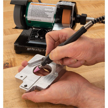 3" Variable-Speed Mini Benchtop Grinder/Buffer with Rotary Shaft