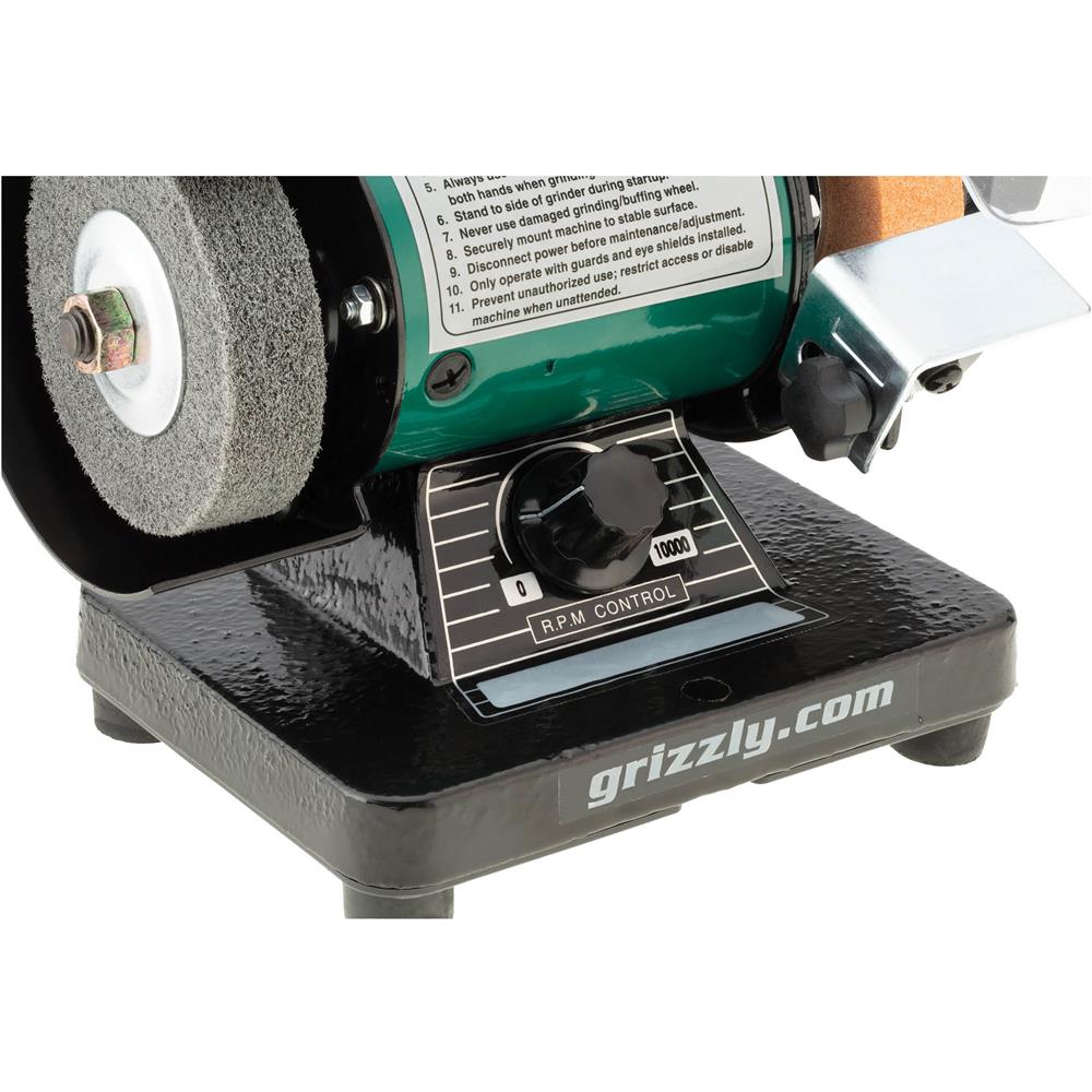3" Variable-Speed Mini Benchtop Grinder/Buffer with Rotary Shaft