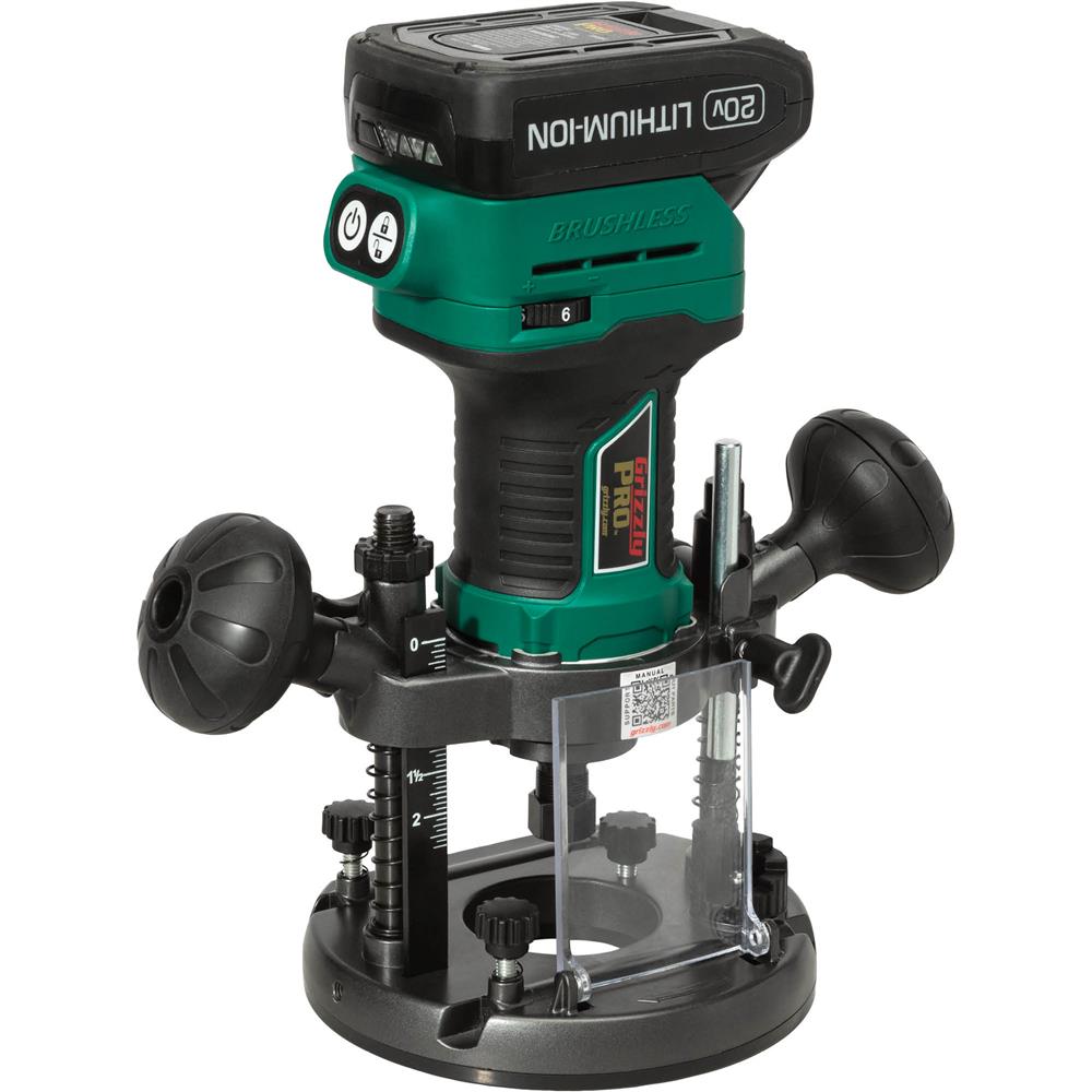 20V 1/4" Plunge Router Kit with Li-Ion Battery & Charger