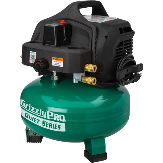 6 Gal Twin-Cylinder Oil Free Pancake Compressor