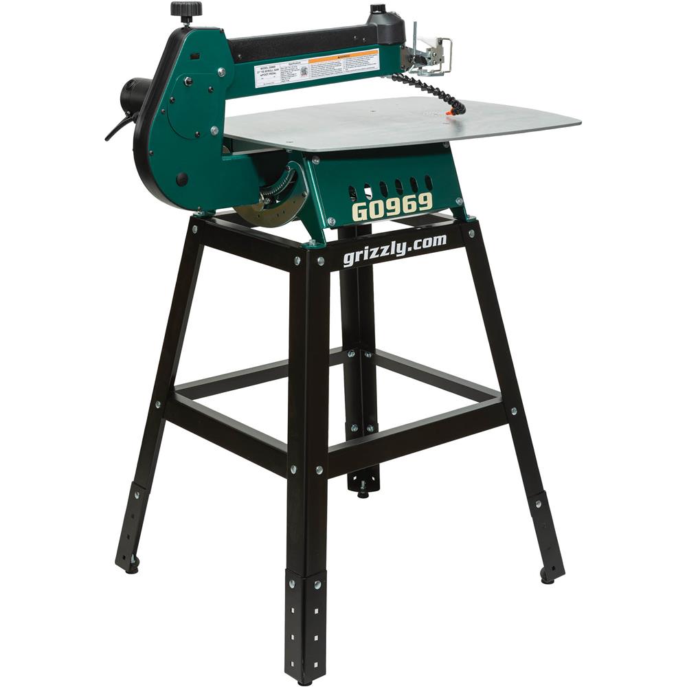 21" Variable-Speed Scroll Saw with Foot Pedal and Stand