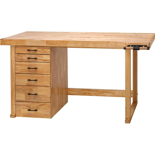72" 6-Drawer Butcher Block Workbench