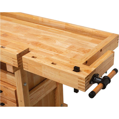 80" 9-Drawer Euro-Style Butcher Block Workbench