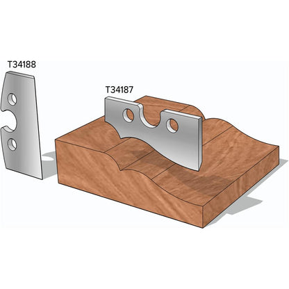 1-1/2" Baseboard Ogee Profile Knives, 2-Pk.