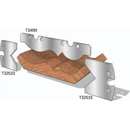 4-3/4" Crown Moulding Top Knives, 2-Pk.