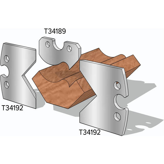 Crown Moulding Side Knives for T34189 & T34190, 2-Pk.