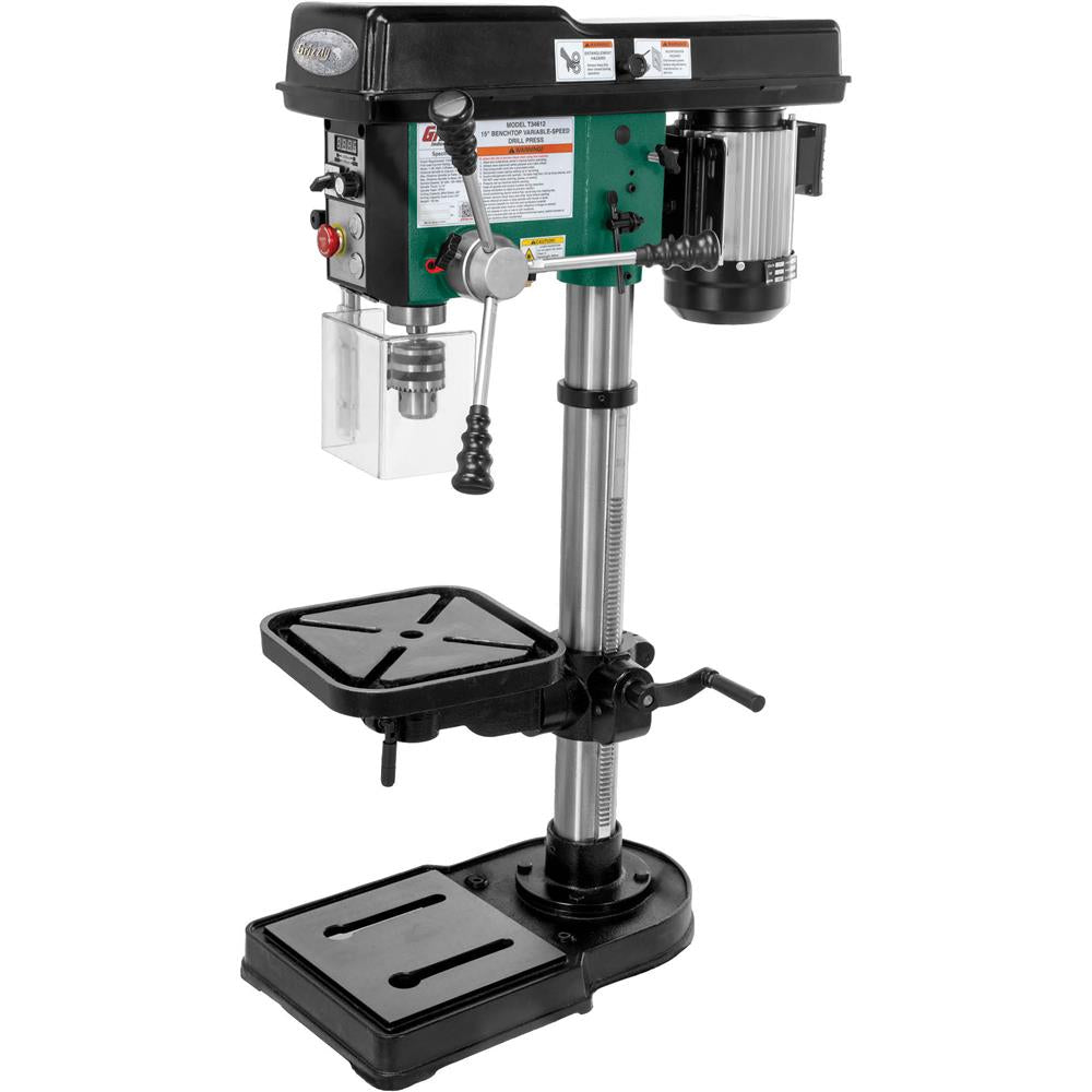 15" Benchtop Variable-Speed Drill Press