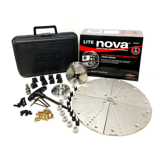 Lite SN2 Bowl Turning Bundle (23264 Insert Chuck 6040, 6030, Case)