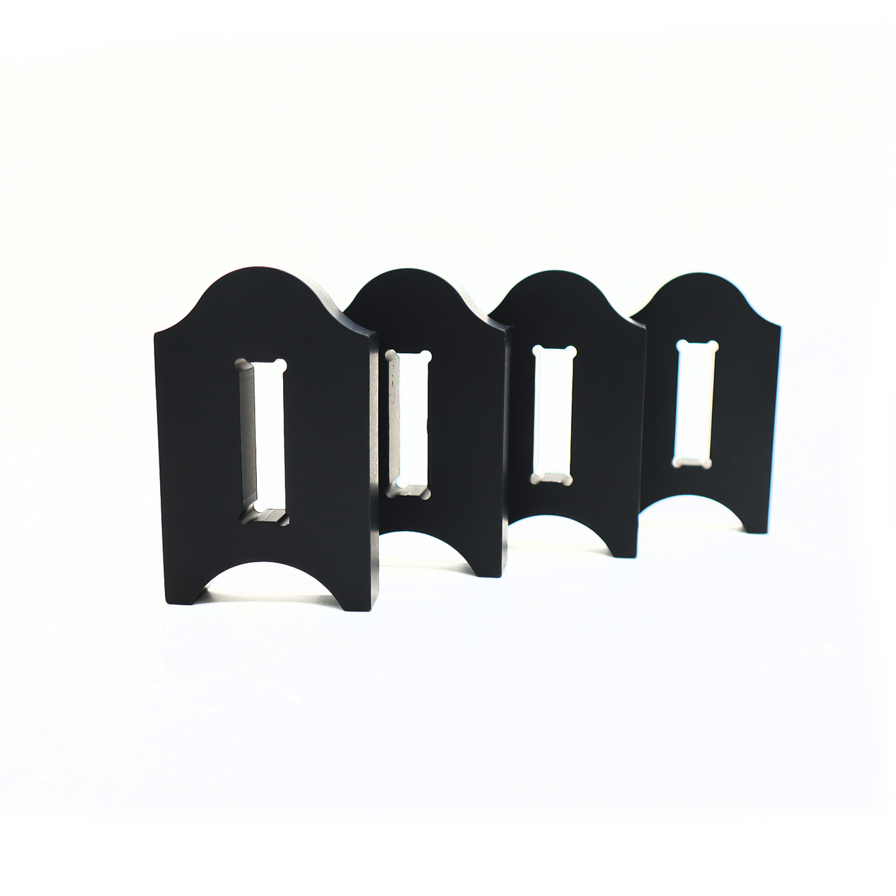 4 Piece Roubo Style Aluminum Black Winding Stick Bracket Kit