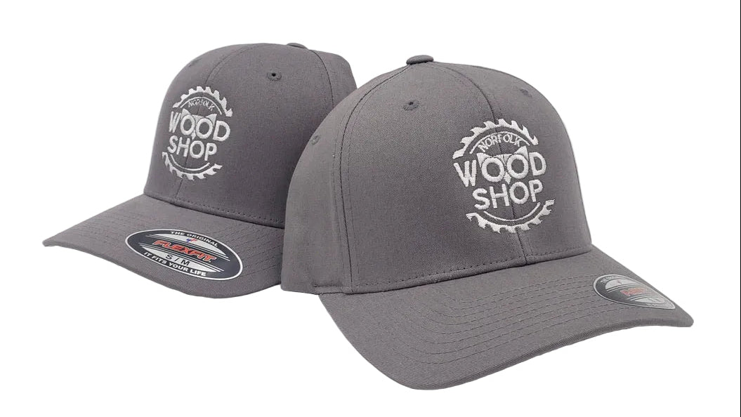 Norfolk Wood Shop Flexfit Hat – Small/Medium (S/M) Fitted Workshop Cap - Flexfit NWS Hats size S/M