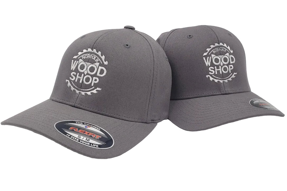 Norfolk Wood Shop Flexfit Hat – Small/Medium (S/M) Fitted Workshop Cap - Flexfit NWS Hats size S/M