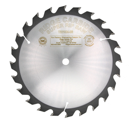 Ridge Carbide 10" X 24 STR +20 .087 / .125" HEAVY DUTY TS2000 SUPER RIP SAW