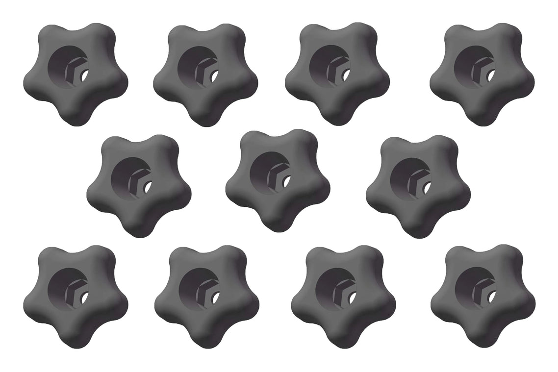 2-1/4" Snap Lock Star Knobs for Female or Male Threads - Norfolk Wood Shop