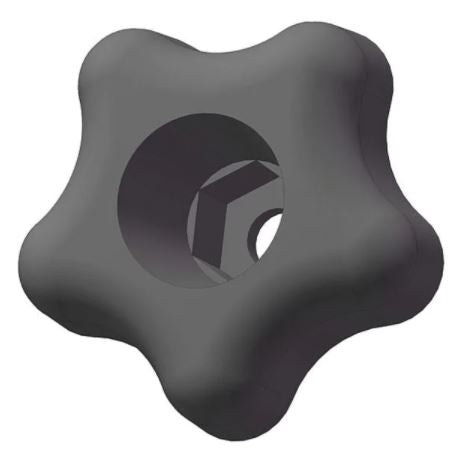 2-1/4" Snap Lock Star Knobs for Female or Male Threads - Norfolk Wood Shop
